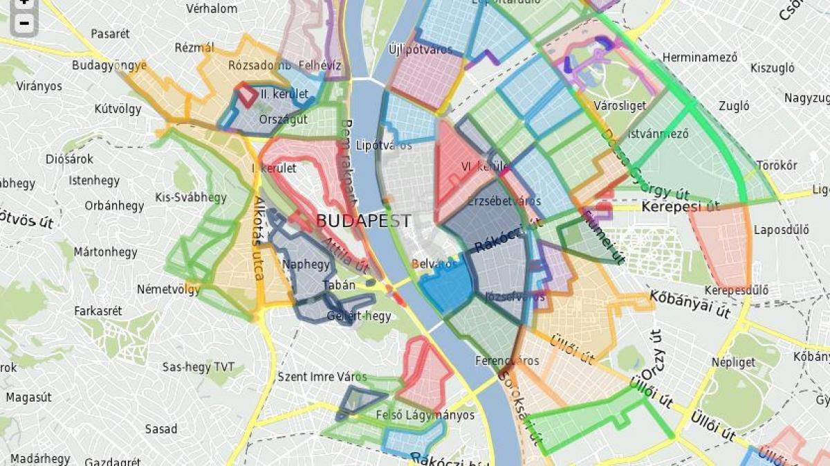 مناطق پارکینگ بوداپست نقشه