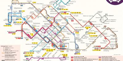 نقشه از بوداپست اتوبوس برقی