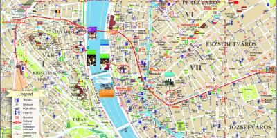 نقشه خیابان های بوداپست مرکز شهر