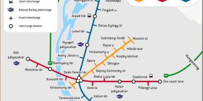 نقشه مترو بوداپست مجارستان