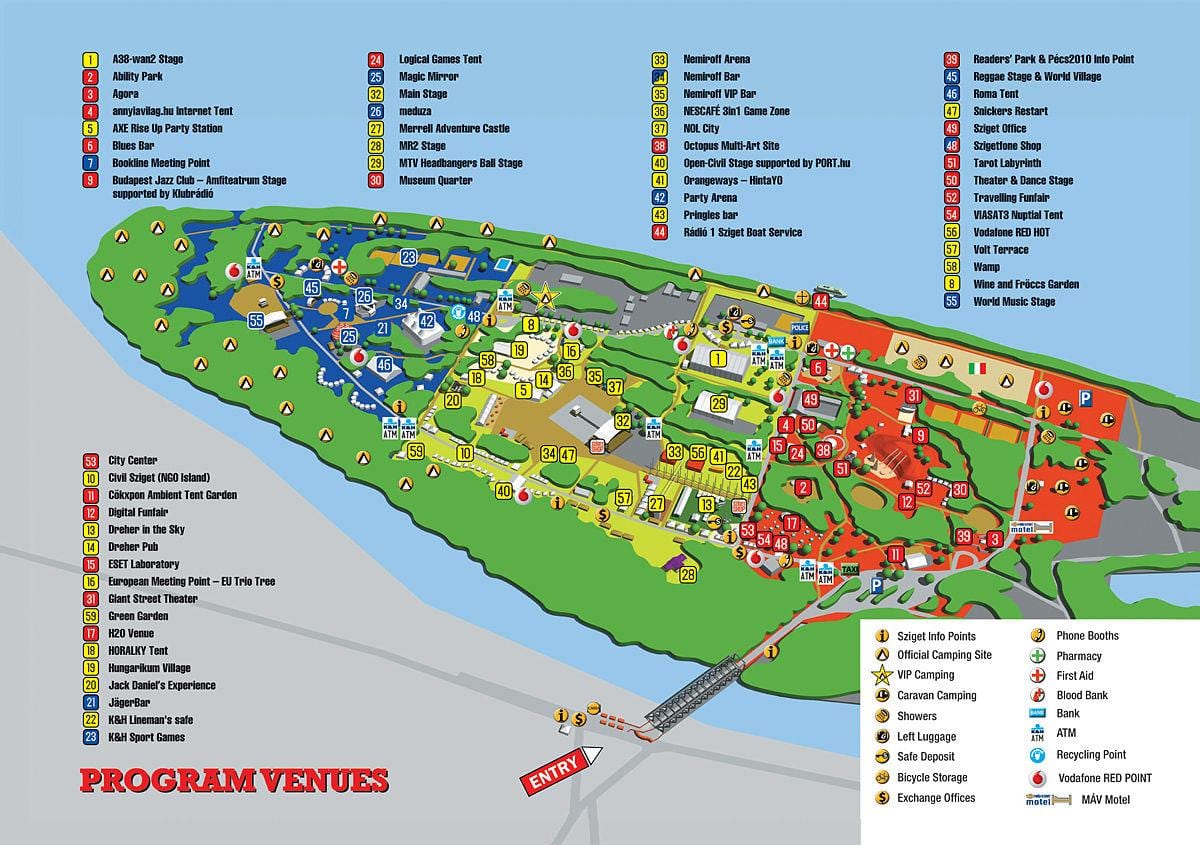 نقشه sziget بوداپست