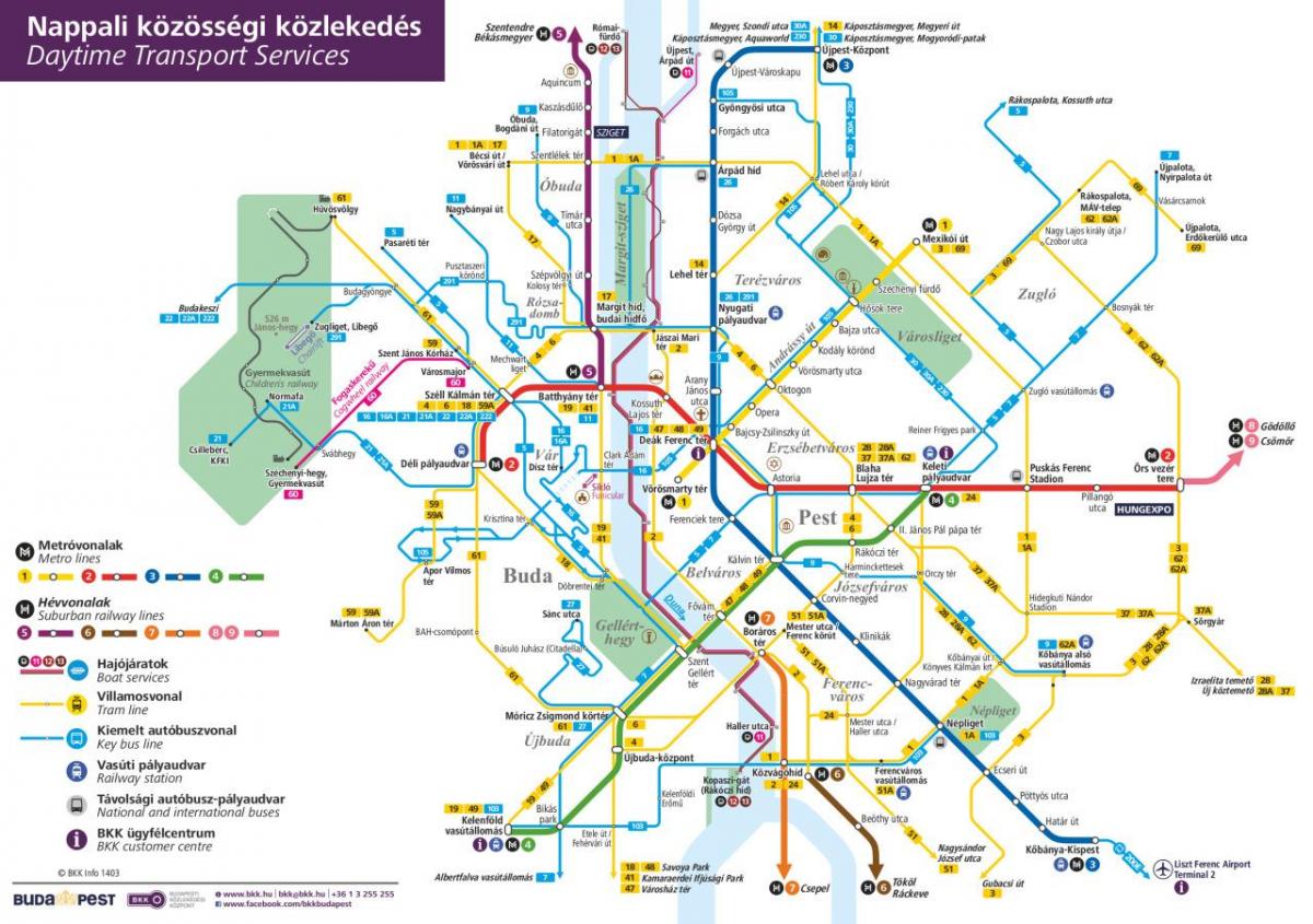 اتوبوس بوداپست نقشه