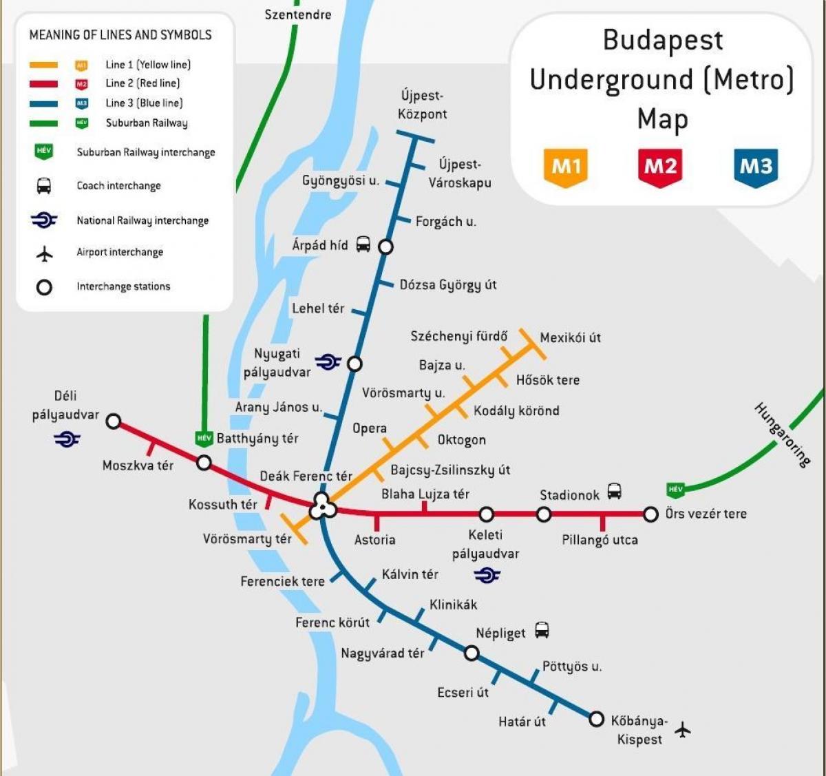 بوداپست, اتوبوس, نقشه ایستگاه
