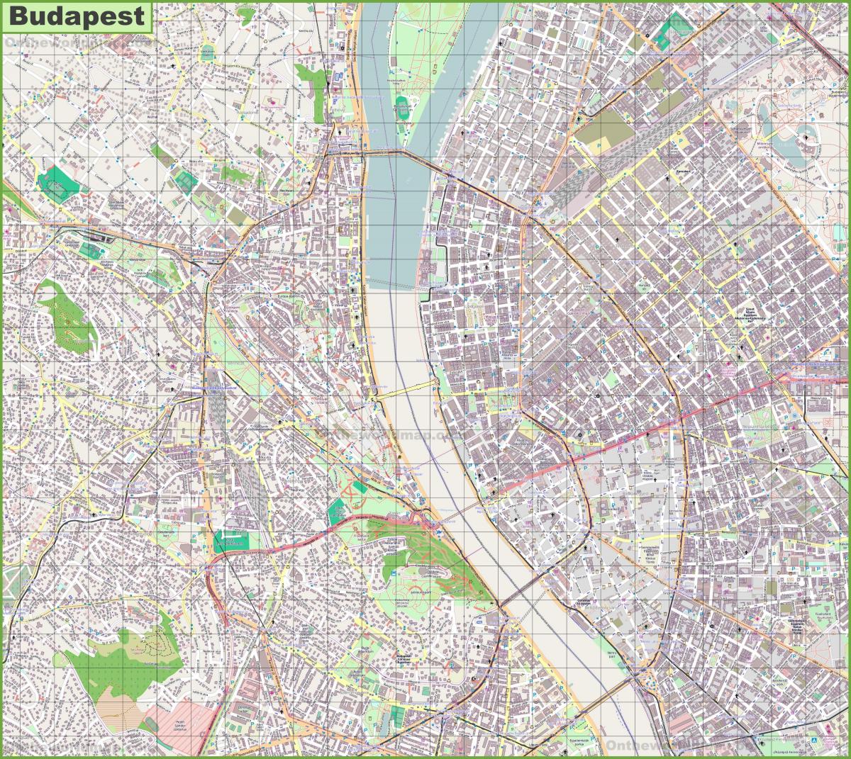 نقشه خیابان های بوداپست مجارستان
