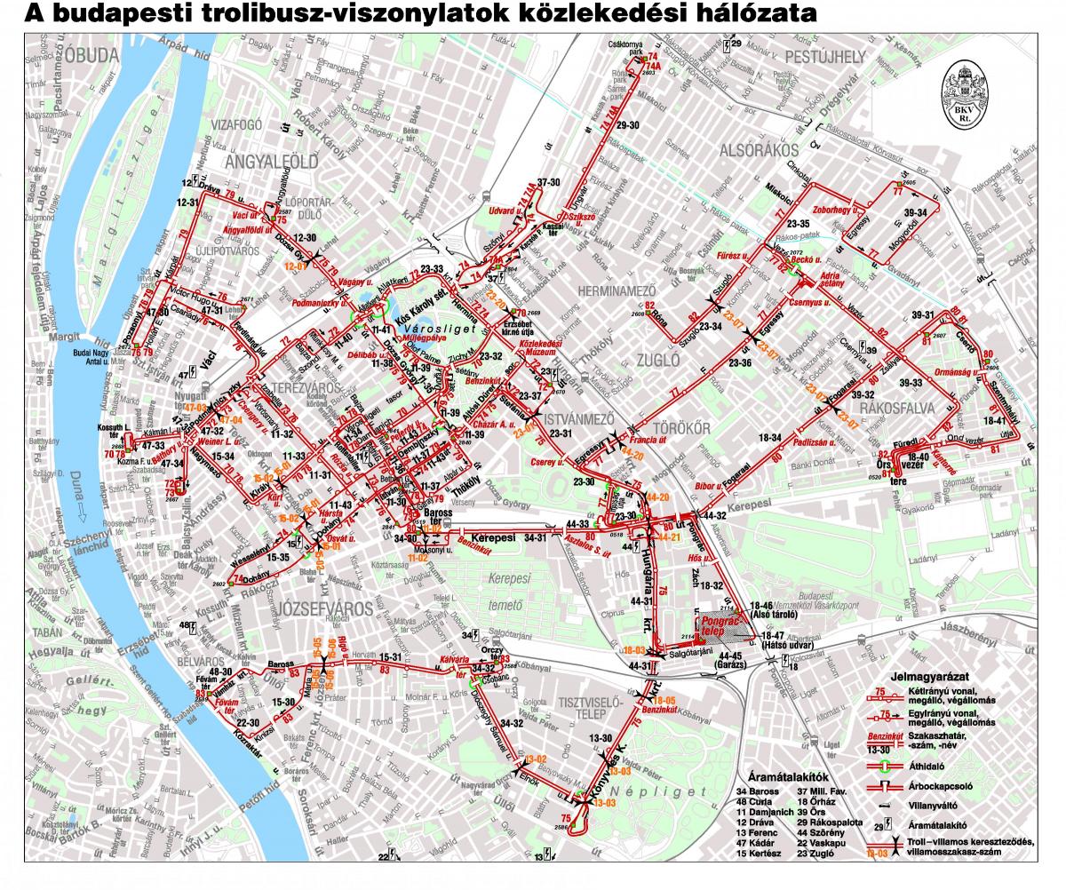 نقشه از بوداپست برقی