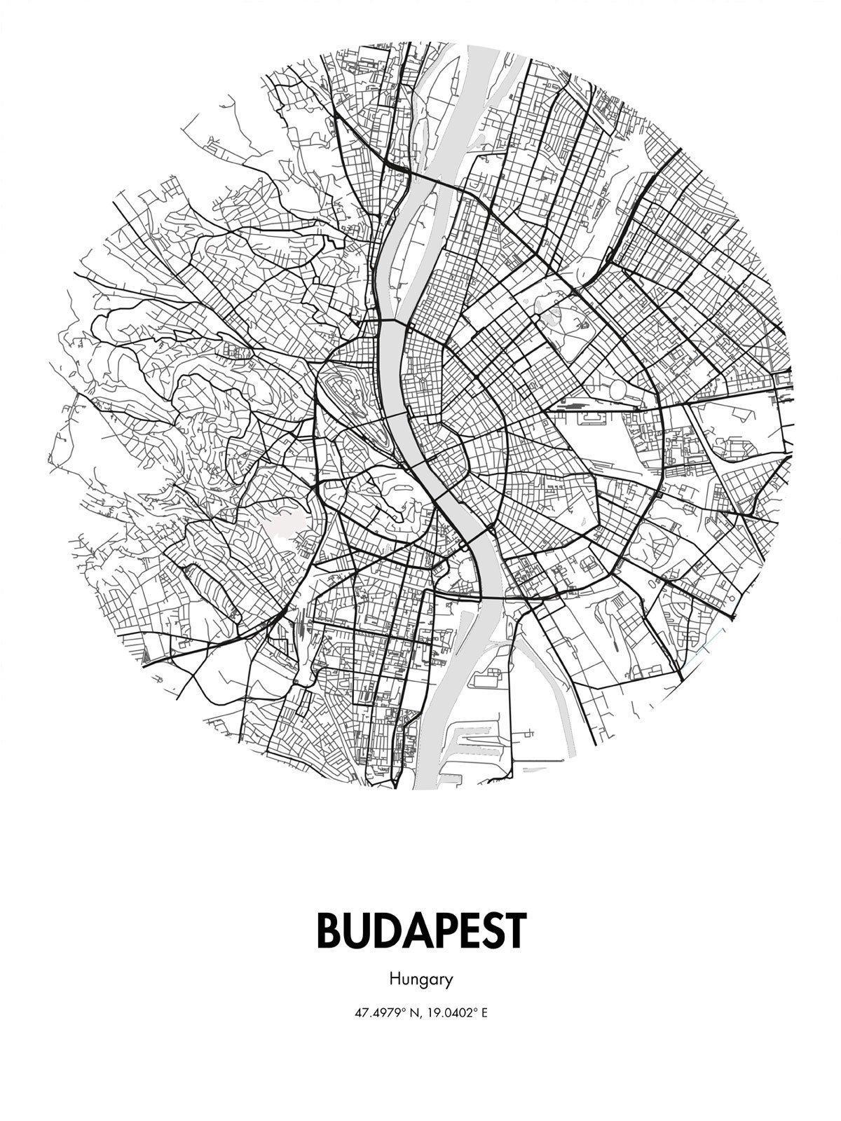 نقشه از بوداپست هنر خیابانی