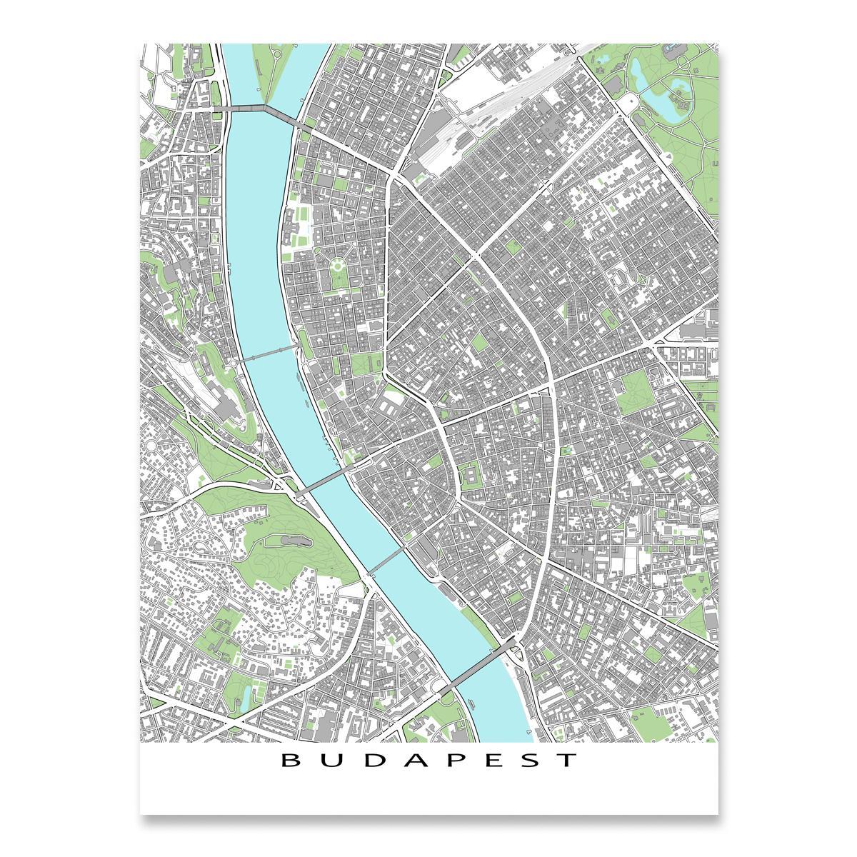نقشه از بوداپست نقشه چاپ