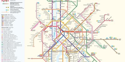 بوداپست حمل و نقل عمومی نقشه