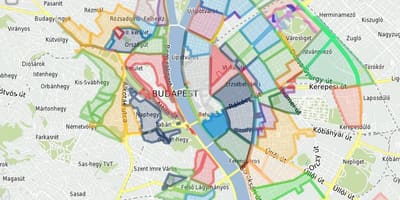 مناطق پارکینگ بوداپست نقشه